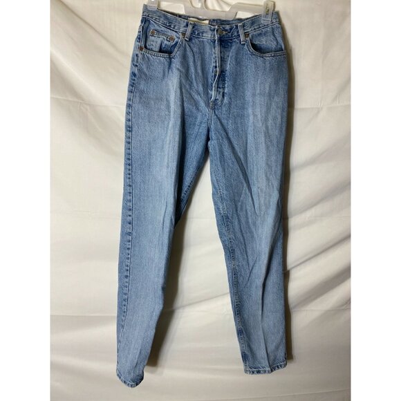 GAP JEANS WOMENS SIZE 4 LONG TALL DISTRESSED BUTTON FLY VINTAGE STYLE - Picture 1 of 2